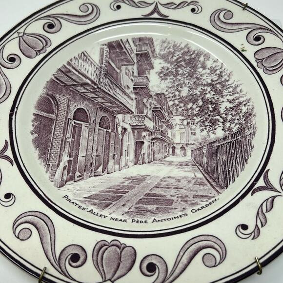Vintage Scenes of Old New Orleans by Crown Ducal Pirates Alley Collectable Plate - Picture 1 of 10